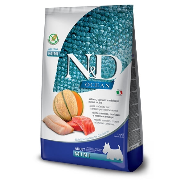 Farmina n&d ocean mini adult salmone merluzzo e melone 2,5 kg Farmina n&d ocean mini adult salmone merluzzo e melone 2,5 kg